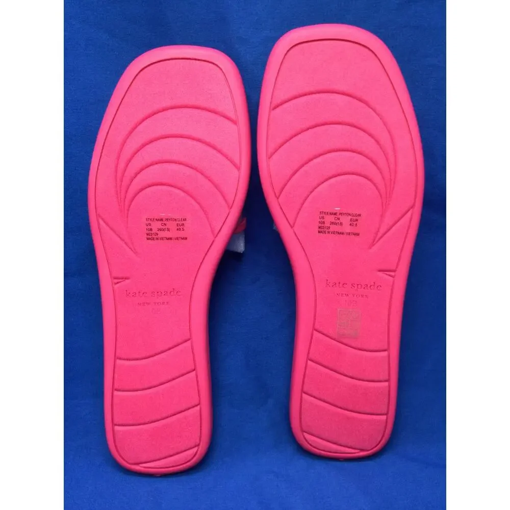 Kate Spade Peyton Clear Pink Sandal Womens 10B